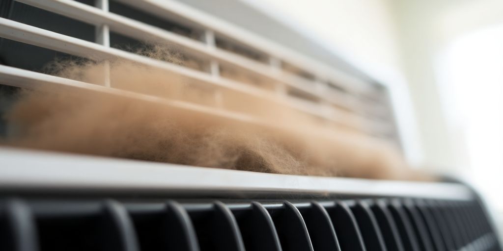 AC unit with a musty odor dissipating